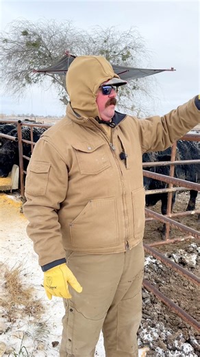 Did you know the ice on cattle works as insulation? #Cattle #Ranch #Ranching #ColdWeather #Weather | Bar 7 Ranch