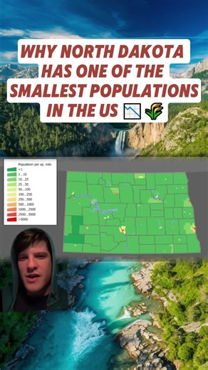 Discover the fascinating realities of North Dakota's population! With just 779,643 residents, it's the 4th least populous state despite its large size. Let's dive into its unique culture, history, and why it may be the least visited state. What state should I explore next? #NorthDakota #populationmap #geography #HomesteadAct #Fargo #Bismarck #agriculture #history #tiktok #education