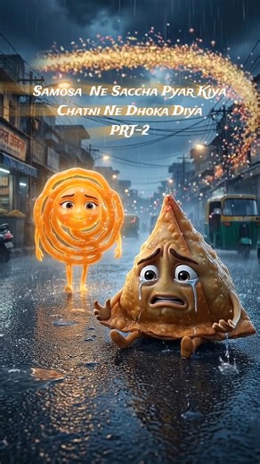 समोसे ने सच्चा प्यार किया, चटनी ने धोखा दिया… Part 2 💔🥟 #SamosaLoveStory #EmotionalShorts