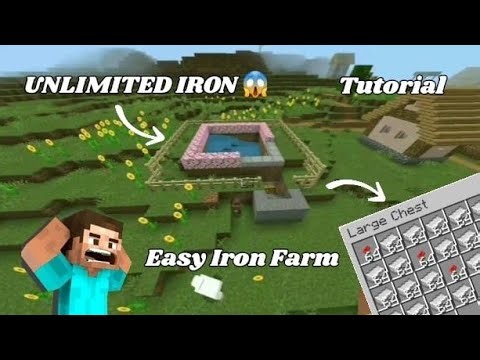 Easiest Iron Farm Minecraft Bedrock🔥 2026 (step by step tutorial!)