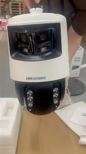 Dual Lens PTZ Camera Unboxing | Panoramic + Tracking in One Device#hikvision #panoramicview #shorts
