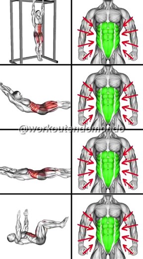 🔥🔥Abs of Steel: 4 Essential Gym Equipment Exercises! 🏋️‍♂️🔥.