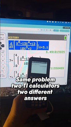 Same Problem. Two Different TI Calculators. Two Different Answers.