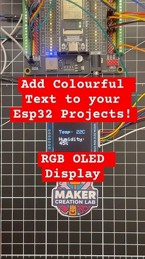 Add Colourful Text to Your Esp32 Projects! -￼ RGB OLED Tutorial #esp32 #arduino #oleddisplay #coding
