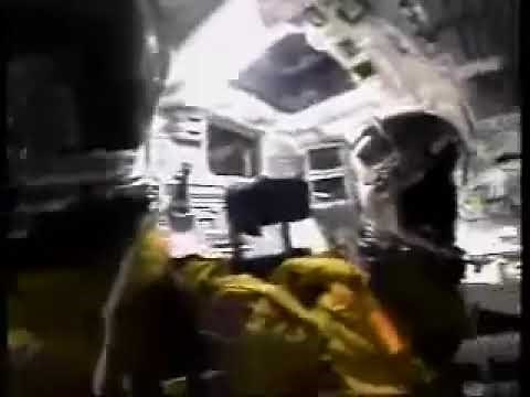 Final video of the crew of STS 107 four minutes before the Space Shuttle Columbia disaster, 2003.