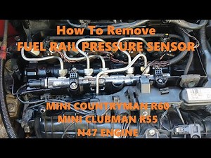 How To Remove Mini Countryman R60 Diesel Fuel Rail Pressure Sensor N47 Engine - EASY DIY-