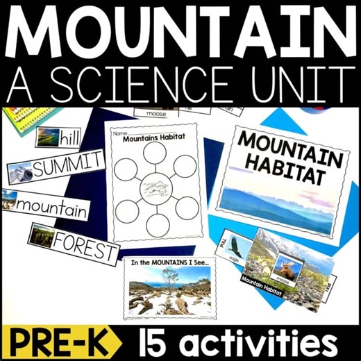 Mountain Animals: Mountains Habitat Unit: Preschool & Pre K Science Activities