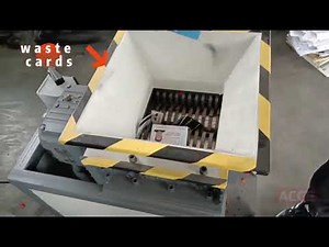 Small shredder EB180 shredding cards and paper--ACCE MACHINERY