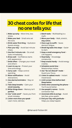 30 cheat codes for life that no one tells you: | How to Lead