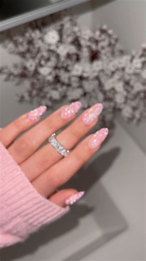 LN Nailed It on Instagram: "Pink winter nails 🎀💕 - Rubber base 04 Love Latte - Disco gel 28 - Sculpt and slay brush set - powder cure lamp . . . . . . #nails #nailart #nail #naildesign #nailstagram #nailstyle #nailsofinstagram #nailslove #nailsart #nailsdesign #gelnail #nailsoftheweek #nailsalon #naildesigns #nailsmagazine #nailporn #instanails #nailsonpoint #nailpro #naillove #nailartlove #acrylicnails #nailsonfleek #nailsdid #gelnails #beautynails #instanail #nailselfie #nailsnailsnails #gli