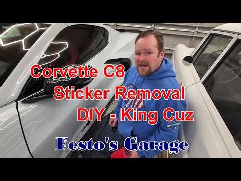 C8 Corvette sticker removal DIY with King Cuz