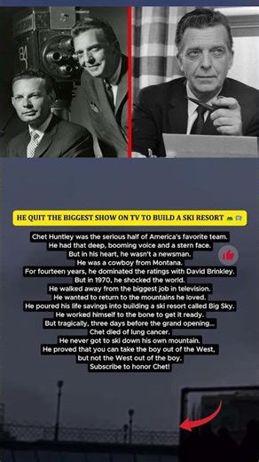 The tragic final days of Chet Huntley... 🏔️📺 #Shorts #respect #kindness #viral