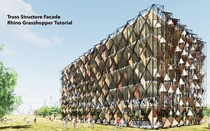 【GRASSHOPPER教程】Truss Structure Pattern Facade Rhino Grasshopper Tutorial
