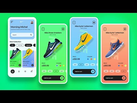 E-commerce Shoe App in Figma | UI/UX Design and Prototyping