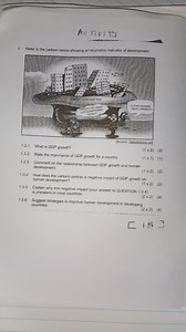 Refer to the cartoon below showing an economic indicator of dev... | Filo