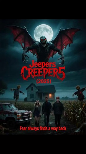 🎬 Jeepers Creepers 5 (2025) 👁️ Horror, Mystery, and Thriller “Eyes watch, death stalks.” 🌟🌟🌟🌟 (4/5 – A creepy creature hunt.) 💥 Overview: Jeepers Creepers 5 (2025) follows a journalist (Sydney Sweeney) uncovering the Creeper’s ancient origins in a cursed desert town. The trailer teases eerie chases and monstrous kills. This speculative sequel deepens the mythos. Her truth defies the beast. 🕶 What to Expect? 👁️ Gory horror and unsettling vibes 👁️ Themes of curiosity and terror 👁️ Sween