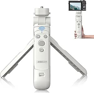 Wireless Camera Remote Control Shooting Grip and Tripod (White) with Shutter Release for Canon EOS Rebel SL3, T7i, T8i, 90D, M50, EOS R, RP, R5, R6, R6 II, PowerShot SX70 HS, G7 X III, G5 X II, M6 II