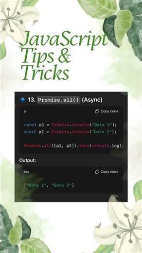 #13 JavaScript Tips & Tricks