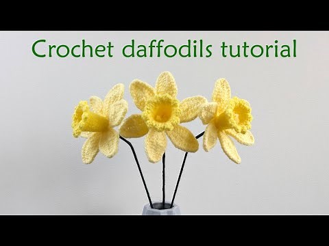 How to crochet realistic daffodils, step by step