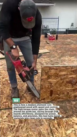 Chainsaw Precision Cutting OSB Like Butter #chainsaw #construction #tools