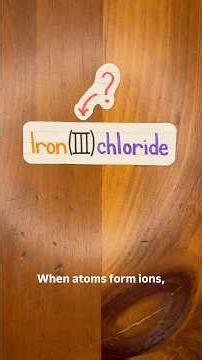 What are the Roman numerals in ionic compounds? #chemistry #apchem