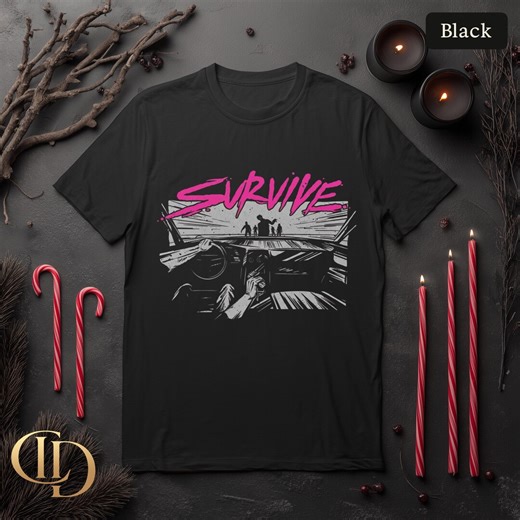 Survive Graphic T-shirt – Retro Survival Horror Car Scene Sweatshirt - Etsy