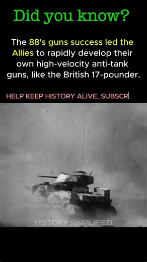 A Single German 88mm Gun Could Destroy an Entire Tank Squadron || WW2 #shorts #ww2 #history