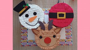 Piñata Reno, Santa y Muñeco de nieve #diy #tutorial | Gio Fiesta Tutoriales