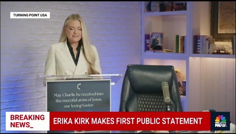 Charlie Kirk's wife Erika speaks out for first time since husband's shooting death