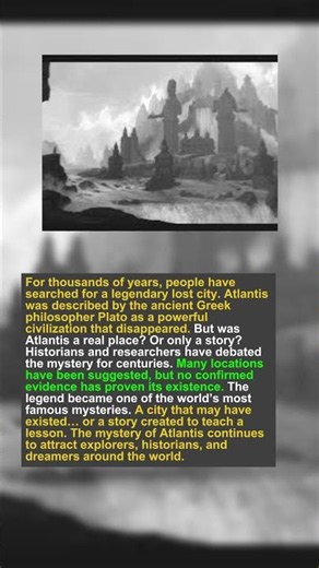 The Truth About Atlantis: Does This Lost City Actually Exist?