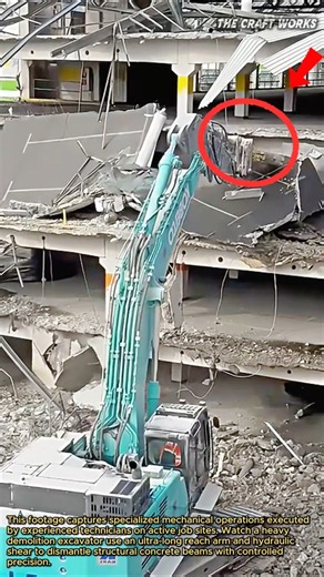 Precision Structural Demolition with Heavy Shear #industrial #machinery #demolition #excavator