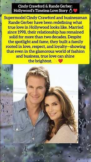 Cindy Crawford & Rande Gerber: Hollywood’s Timeless Love Story 💍❤️