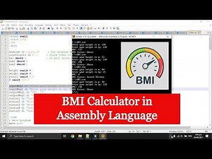 BMI Calculator in Assembly Language | Body Mass Index Calculator in Assembly | MASM - 8086 - DOSBox