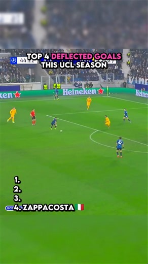 Top 4 deflected goals this ucl season #football #deflation #fyp