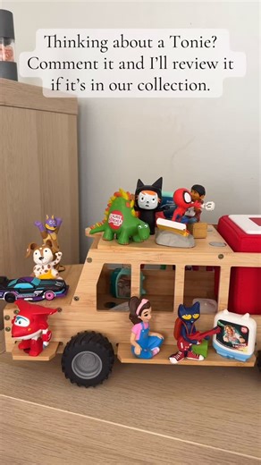Serena | Boy mom, military life, finds on Instagram: "If you’re a mom with a Toniebox (or thinking about getting one), comment the Tonie you’re eyeing and I’ll do an honest review if it’s in our collection 🤍 #Toniebox #ToddlerGiftIdeas #MomReviews #ToddlerMustHaves #ToyTok @tonies.us"