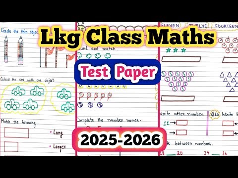 LKG Maths Worksheet |Maths Worksheets for LKG|Junior Kg Daily Practice Sheet @PeehuandRudraCorner