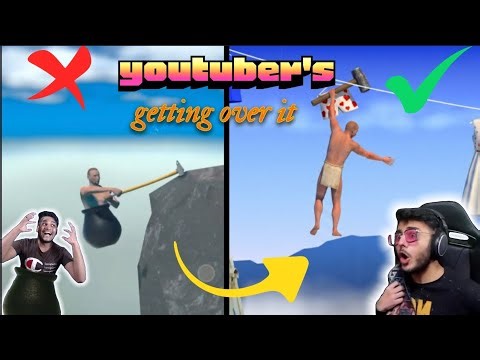Original getting over it played by Youtubers🔥secret trick🤫.