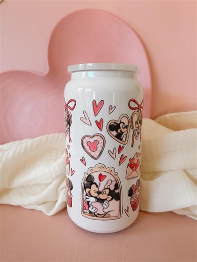 Magical Mouse Valentine Cup | Sassy Iced Coffee Glass | Valentine Cup - Etsy