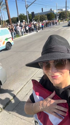 Constance Marie on Instagram: "ICE OUT!!! Call Congress!! 202) 224-3121 So proud of all the kids who showed up!! ✨💕🇺🇸🙏🏽💪🏽✨ #FreedomOfAssembly #IceOut #Resist #friday #fridayfeels"