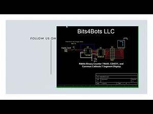 Four Bit Binary Ripple Counter Circuit Simulation using 7493 IC