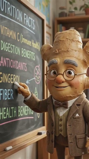 🫚 Professor Ginger Shares Amazing Ginger Facts! #shorts #ai