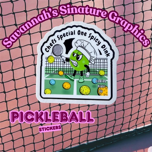 Chef’s Special One Spicy Dink Sticker | Funny Pickleball Chef Decal | Cute Pickleball Design | Waterproof UV Resistant Sticker | Player Gift - Etsy