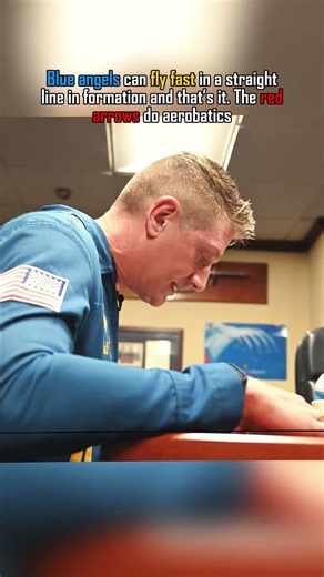 Blue angels can fly fast in a straight line in formation and that’s it. The red arrows do aerobatics