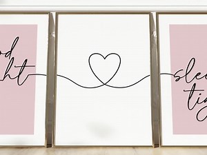 Bedroom Wall Art, Good Night, Sleep Tight, Bedtime Quotes, Set of 3 Prints, Bedroom Wall Decor, Bedroom Prints, Wall Art, Bedroom Pictures - Etsy UK