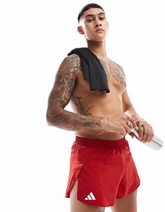 adidas Running Adizero Essentials shorts in red | ASOS