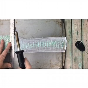 Cut Deco Mesh with Soldering Iron