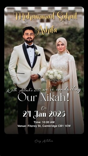 Nisa Parvin - Animator | VFX Trainer | CS Engineer | A Way to Nikah Love Story ❣️ Save the date 24 Jan 2026 at 10.00 AM Customized Storytelling for Suhail x Ashifa Save the Date video, 2D... | Instagram