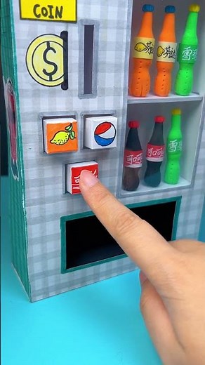 DIY Coca-Cola Claw Machine with Paper | Paper Craft Ideas #short #papercraft