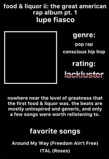 Lupe Fiasco - Food & Liquor II Review