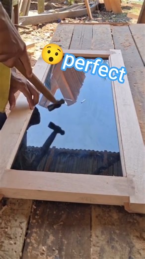 Don't Break It! 😱 The Easy Way to Install Window Glass #shorts #woodworking